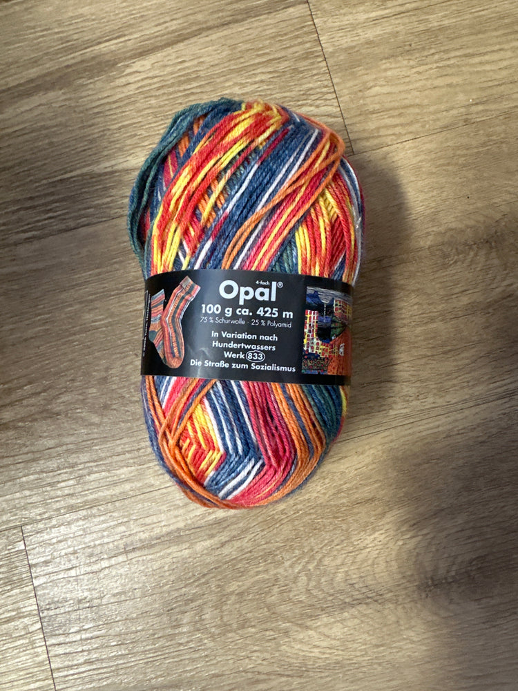 Opal sock yarn 4 ply hundertwassers werk 833