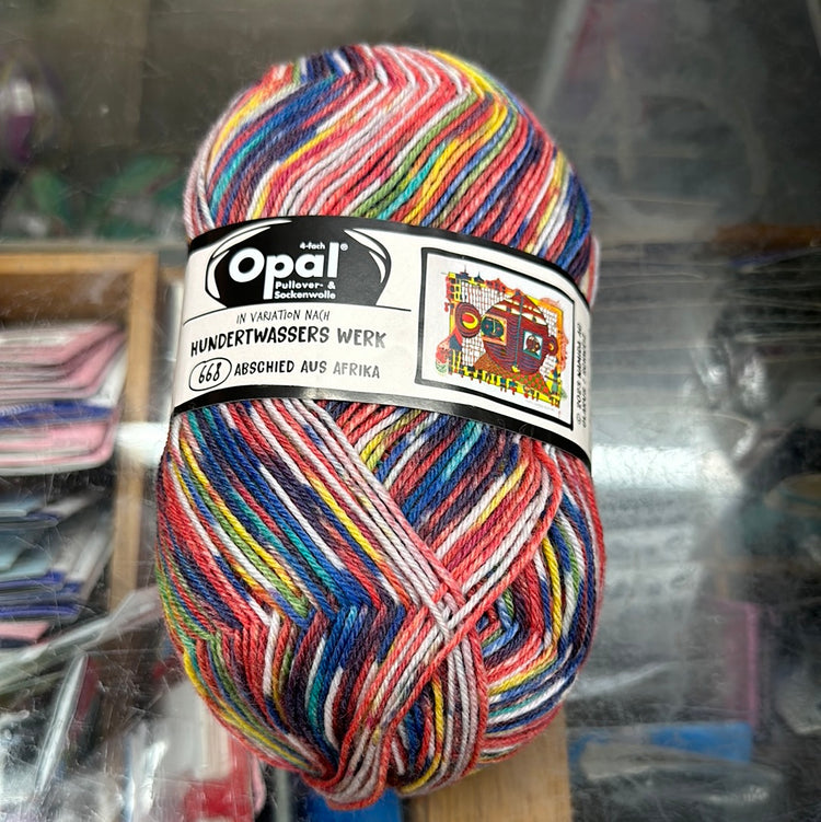 Opal sock yarn 4 ply hundertwassers werk 668 4054