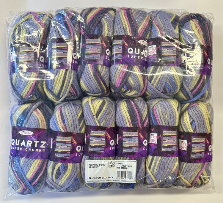*Special Offer* King Cole Big Value Super Chunky Quartz 12 x 100GM Ball Pack