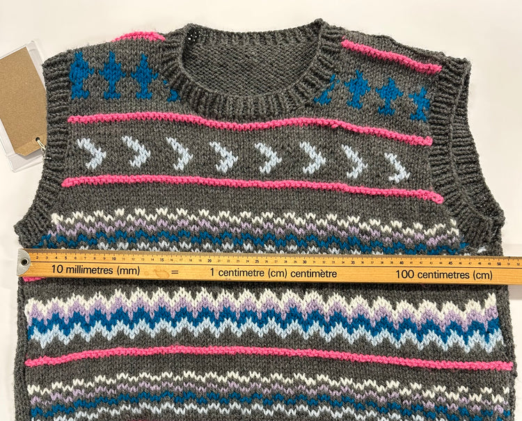 Wool & Acrylic Tank Top | Hand Knitted Sustainable Knitwear Cornwall