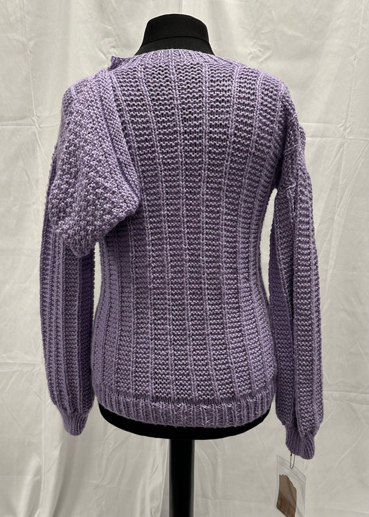 Lilac Sweater With Beanie - Handmade Knitwear by Pisky Cove Great Gift