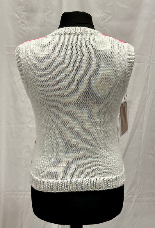 Pink & White Handmade Knitwear | Pisky Cove Cornwall