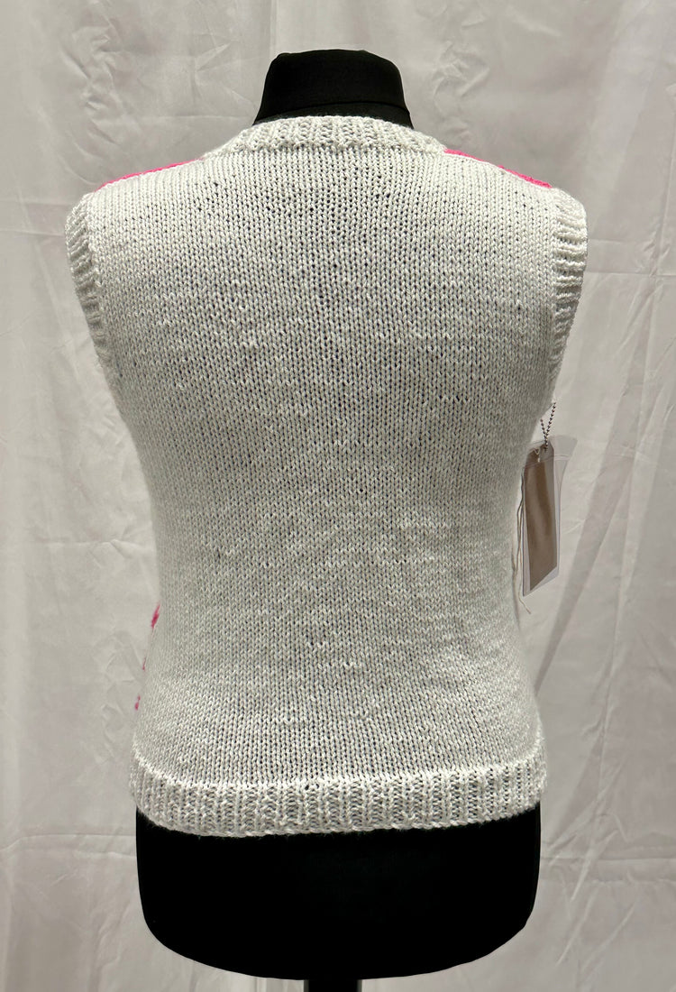 Pink & White Handmade Knitwear | Pisky Cove Cornwall