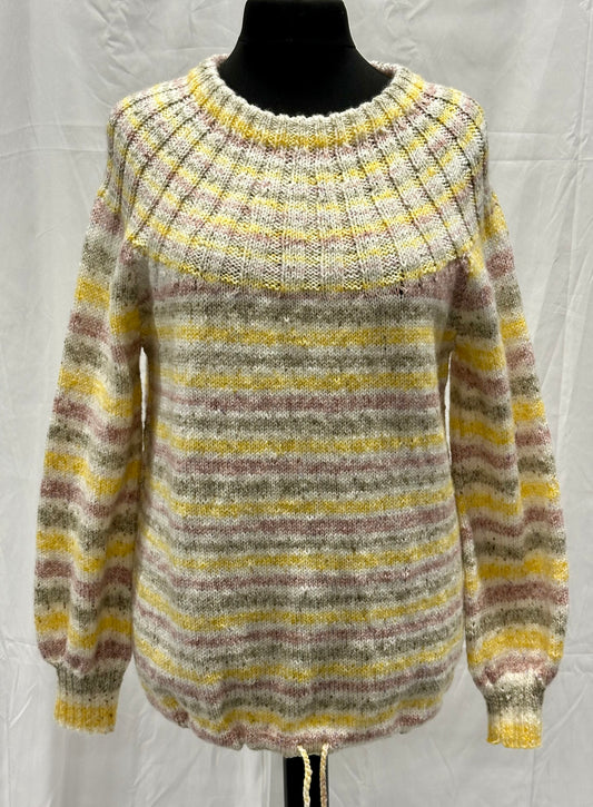 Acrylic Stripe Jumper | Handmade Knitwear by Pisky Cove Cornwall