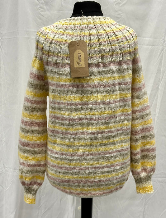Acrylic Stripe Jumper | Handmade Knitwear by Pisky Cove Cornwall