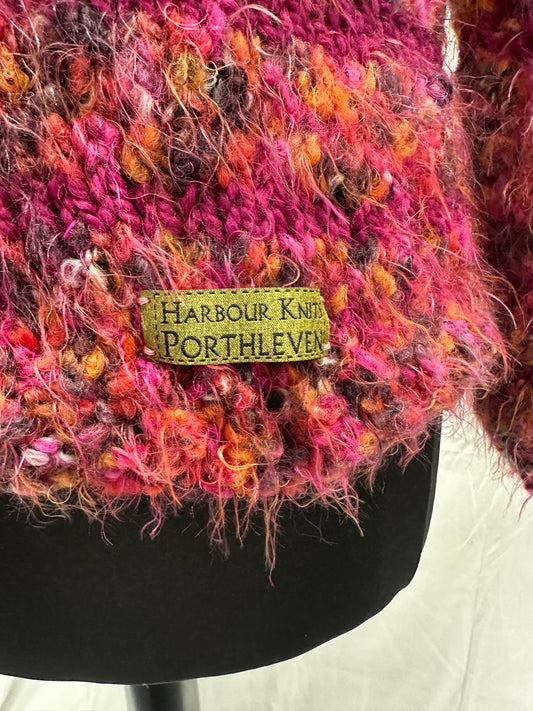 Red Mix Funky Jumper | Handmade Knitwear by Pisky Cove Cornwall