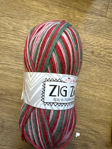  King cole Zig zag sock yarn Christmas