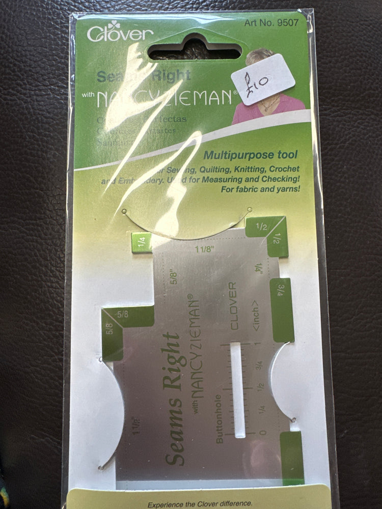 Clover “Seams Right” by Nancy Zieman – Accurate Seam Guide for Perfect Stitching