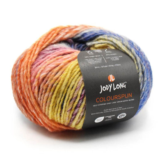 Jody Long Colourspun Bulky Yarn 100g – Gradient Wool-Blend for Fast Colourful Knits