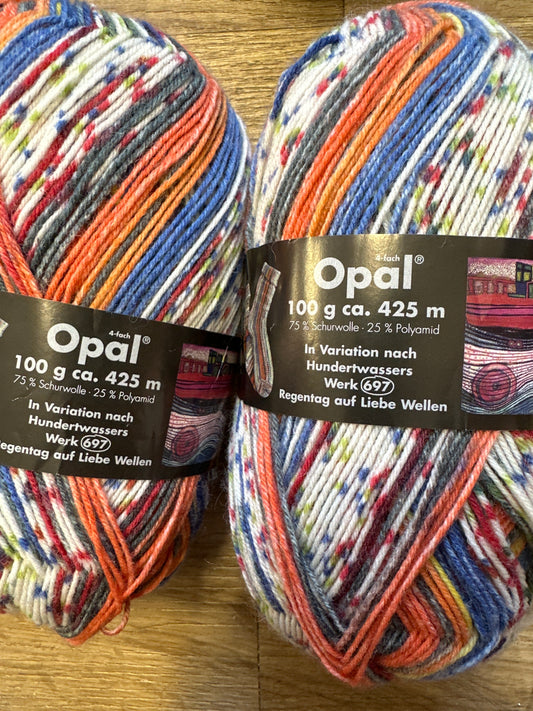 Opal sock yarn 4 ply hundertwassers werk 697