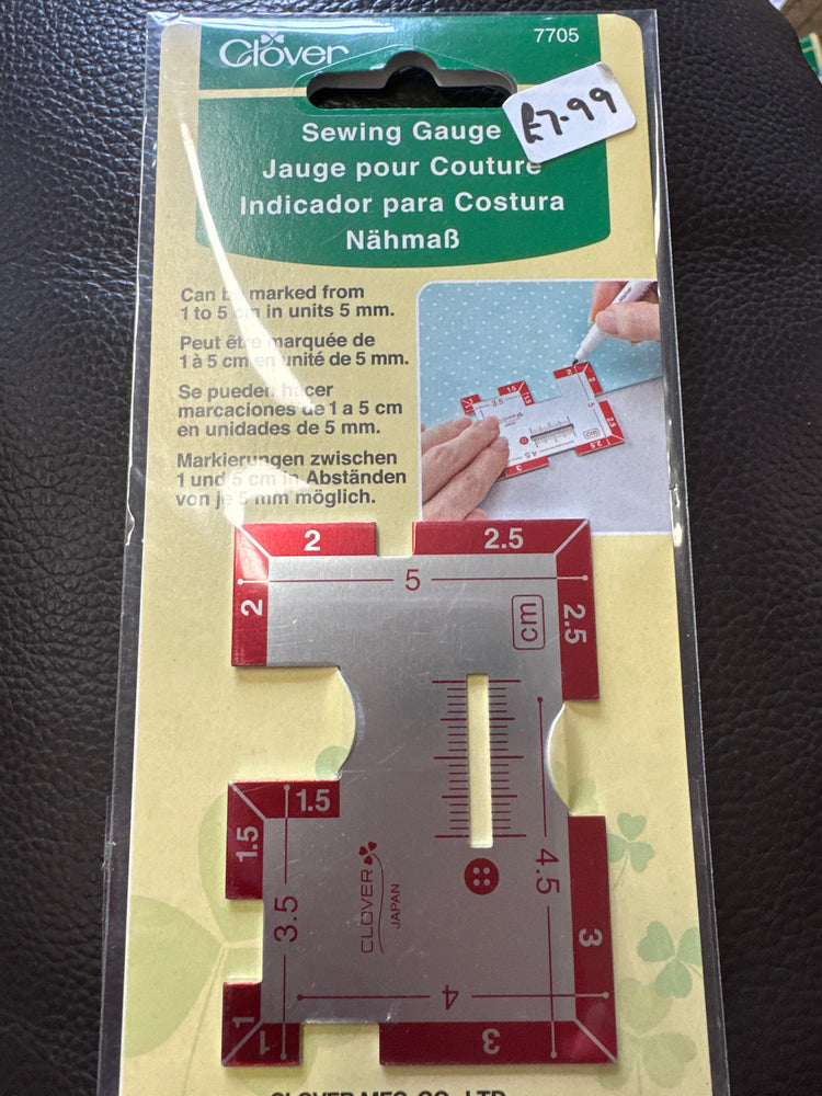 Clover Sewing Gauge – Accurate Measuring Tool for Sewing, Quilting & Craft