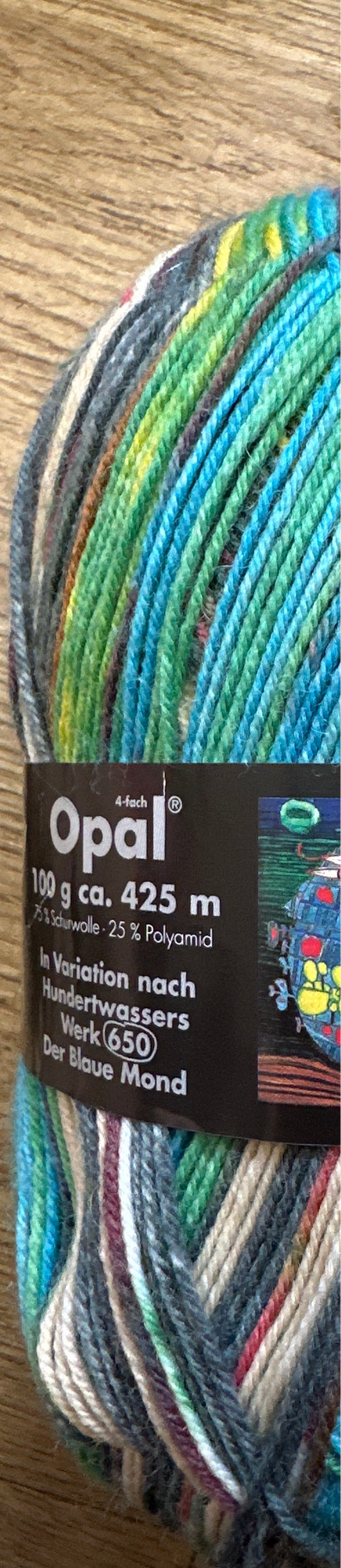 Opal sock yarn 4 ply hundertwassers werk 650