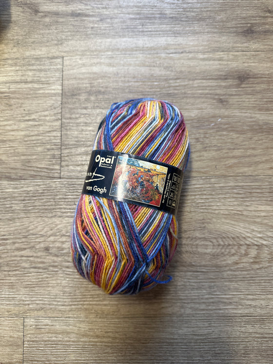 Opal sock yarn 4 ply Vincent Van Gogh The red vineyards in Arles