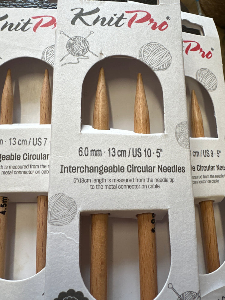 KnitPro Interchangeable Circular Needle Tips –Basix beech- versatile, Premium Knitting System