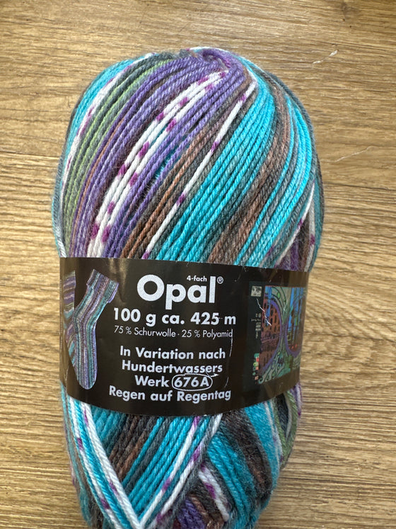 Opal sock yarn 4 ply hundertwassers werk 676A