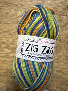  King cole Zig zag sock yarn Grasshopper