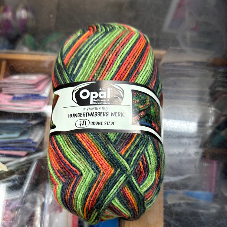 Opal sock yarn 4 ply hundertwassers werk 781 4052