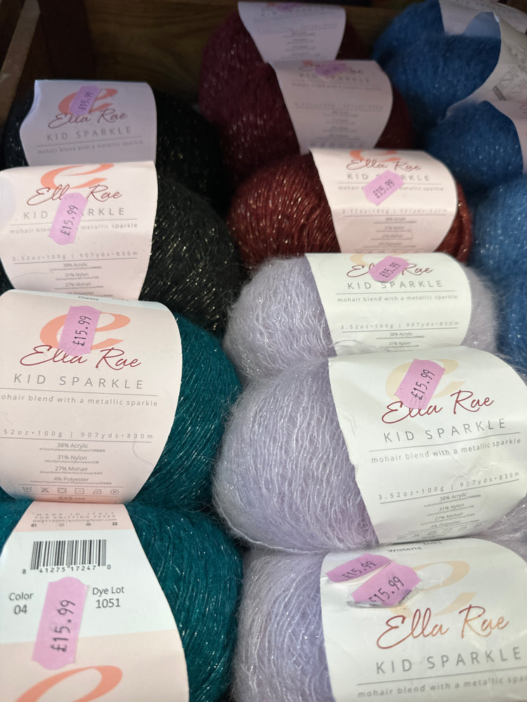 Ella Rae Kid Sparkle Yarn – Kid Mohair with Metallic Sparkle Luxury Yarn