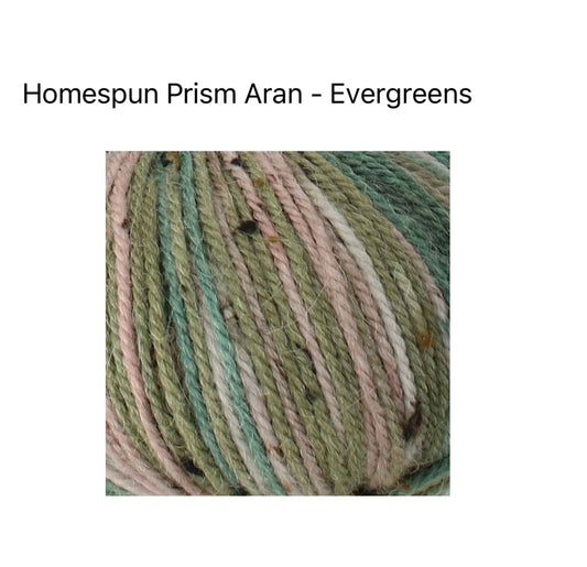King Cole Homespun Prism Aran Yarn – Merino, Alpaca & Acrylic Blend | Soft Variegated Aran