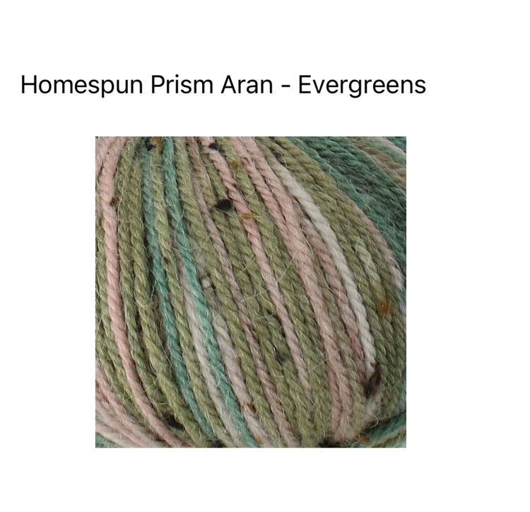 King Cole Homespun Prism Aran Yarn – Merino, Alpaca & Acrylic Blend | Soft Variegated Aran
