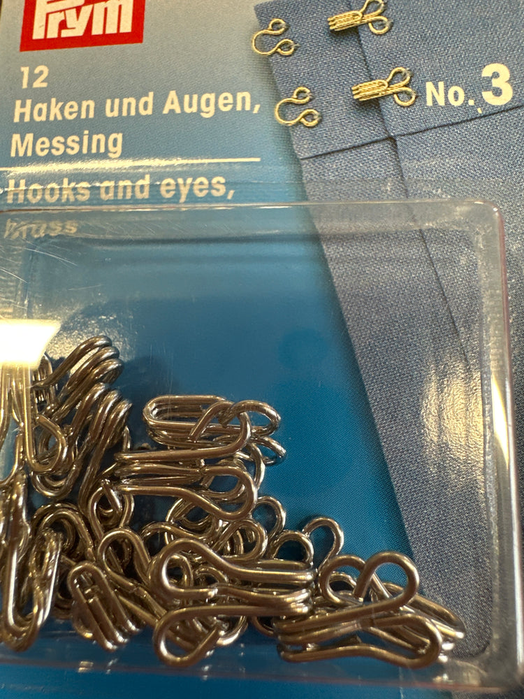 Prym Hooks and Eyes No. 3 – Secure, Discreet Fastenings for Sewing & Repairs