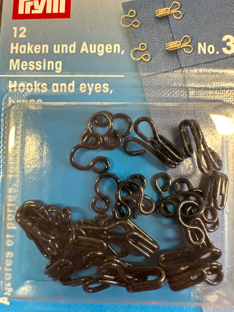 Prym Hooks and Eyes No. 3 – Secure, Discreet Fastenings for Sewing & Repairs