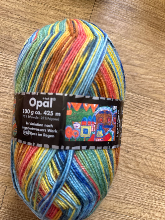 Opal sock yarn 4 ply hundertwassers werk 988