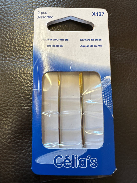 Celia’s X127 Sewing Needles for Wool – Strong, Blunt Needles for Knit & Wool Projects