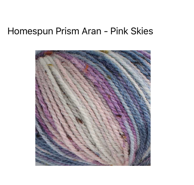 King Cole Homespun Prism Aran Yarn – Merino, Alpaca & Acrylic Blend | Soft Variegated Aran