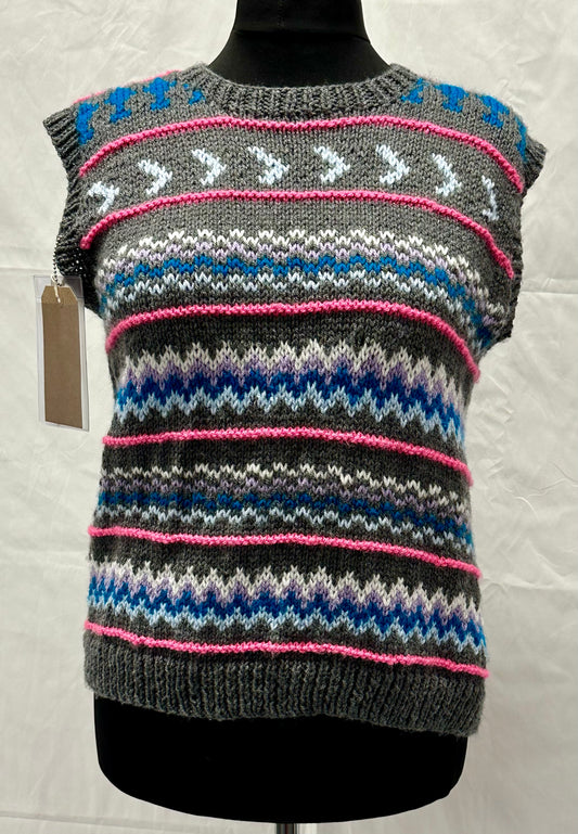 Wool & Acrylic  Tank Top | Hand Knitted Sustainable Knitwear Cornwall