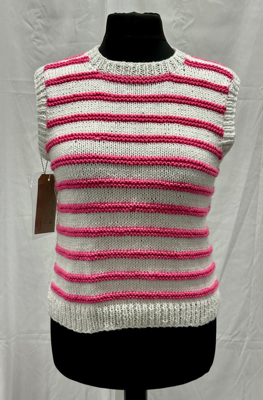 Pink & White Handmade Knitwear | Pisky Cove Cornwall